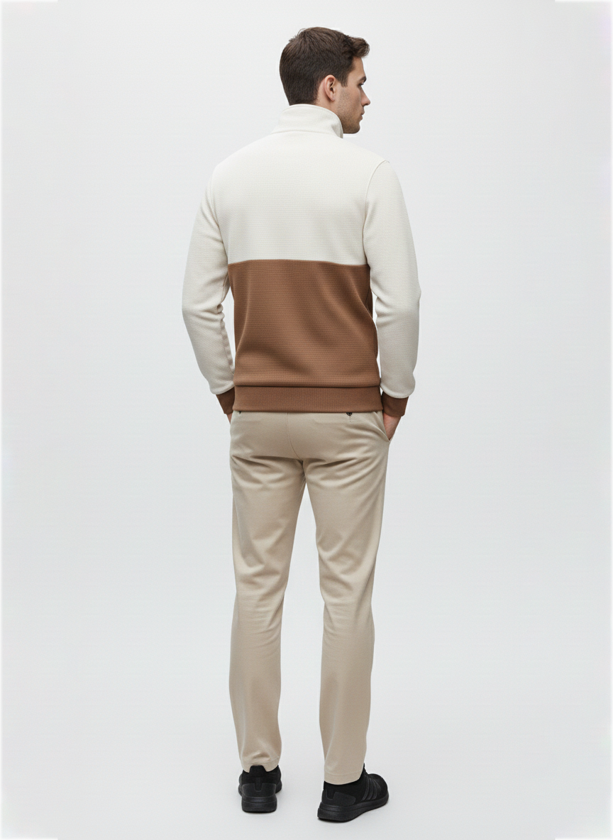 MEN'S COLOR BLOCKED OUTERWEAR JACKET