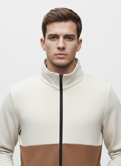 MEN'S COLOR BLOCKED OUTERWEAR JACKET