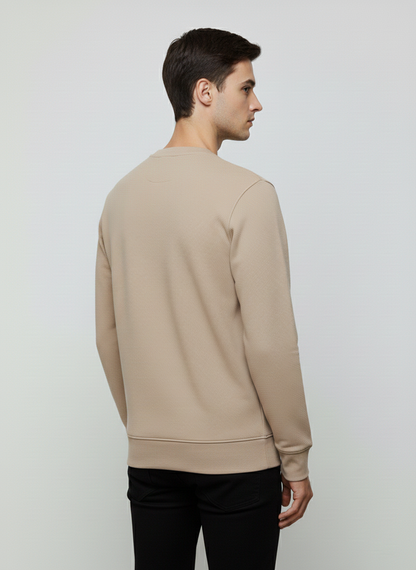 MEN'S BASIC JACQUARD KNIT SWEATSHIRT