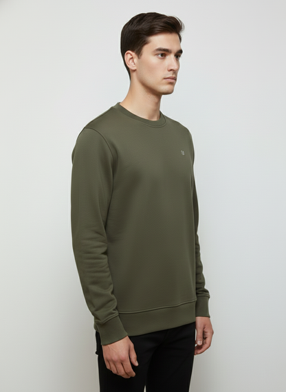 MEN'S BASIC JACQUARD KNIT SWEATSHIRT