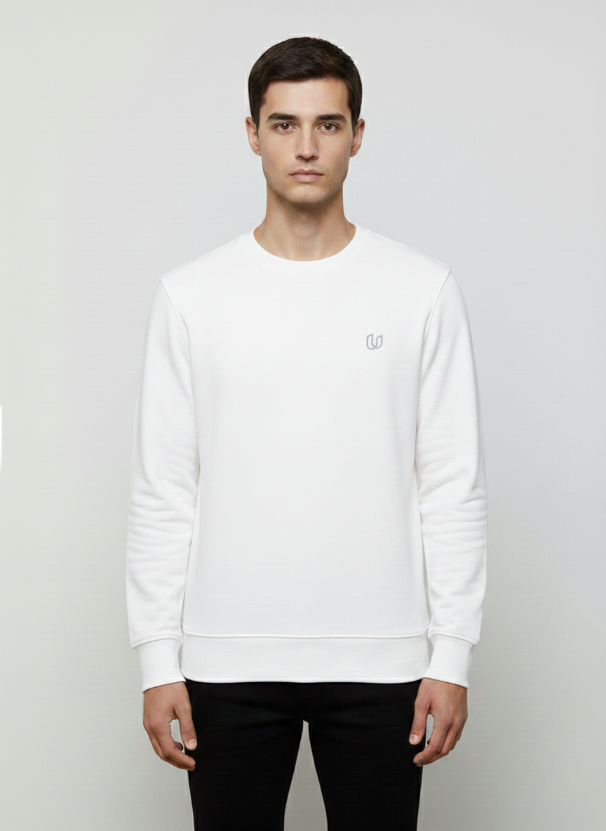 MEN'S BASIC JACQUARD KNIT SWEATSHIRT