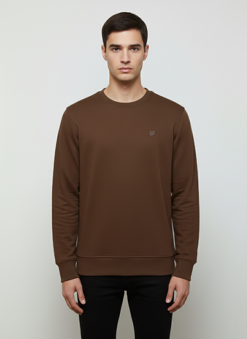MEN'S BASIC JACQUARD KNIT SWEATSHIRT