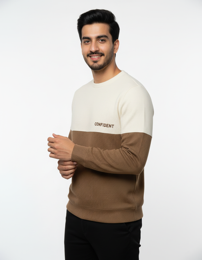 MEN'S HALF N HALF COLOR BLOCK SWEATSHIRT