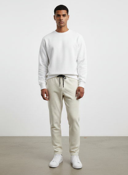 Men Waffle Knitted Trouser