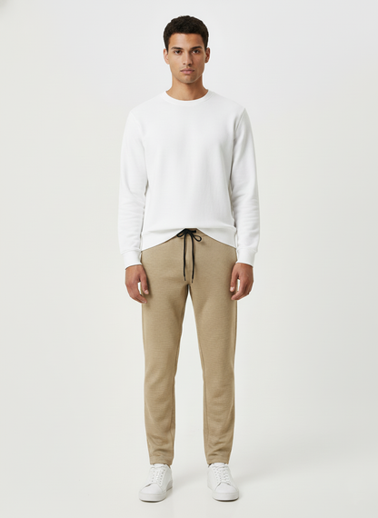 Men Waffle Knitted Trouser