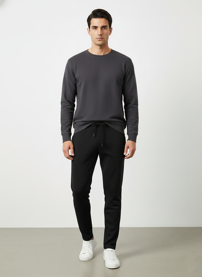 Men Waffle Knitted Trouser