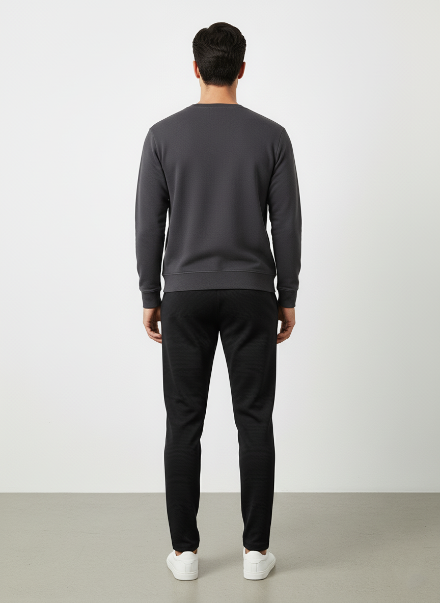 Men Waffle Knitted Trouser