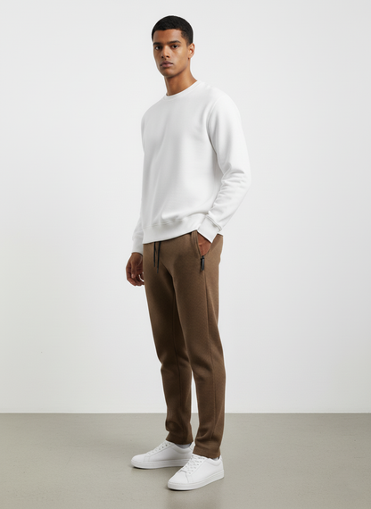 Men Waffle Knitted Trouser