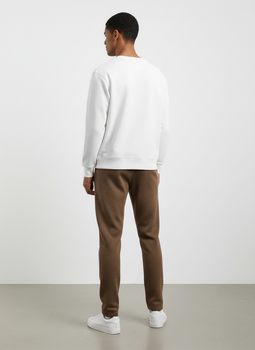 Men Waffle Knitted Trouser