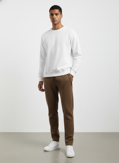 Men Waffle Knitted Trouser