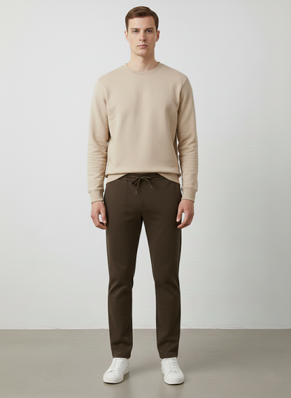 MEN'S LOOSE FIT JACQUARD KNIT TROUSER