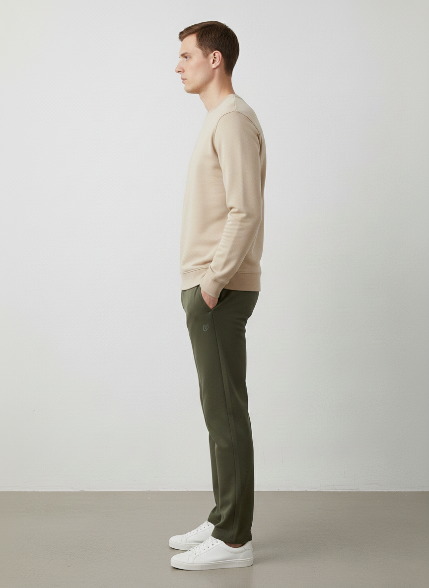 MEN'S LOOSE FIT JACQUARD KNIT TROUSER