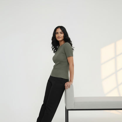 WOMEN'S KNITTED TEE