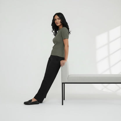 WOMEN'S KNITTED TEE