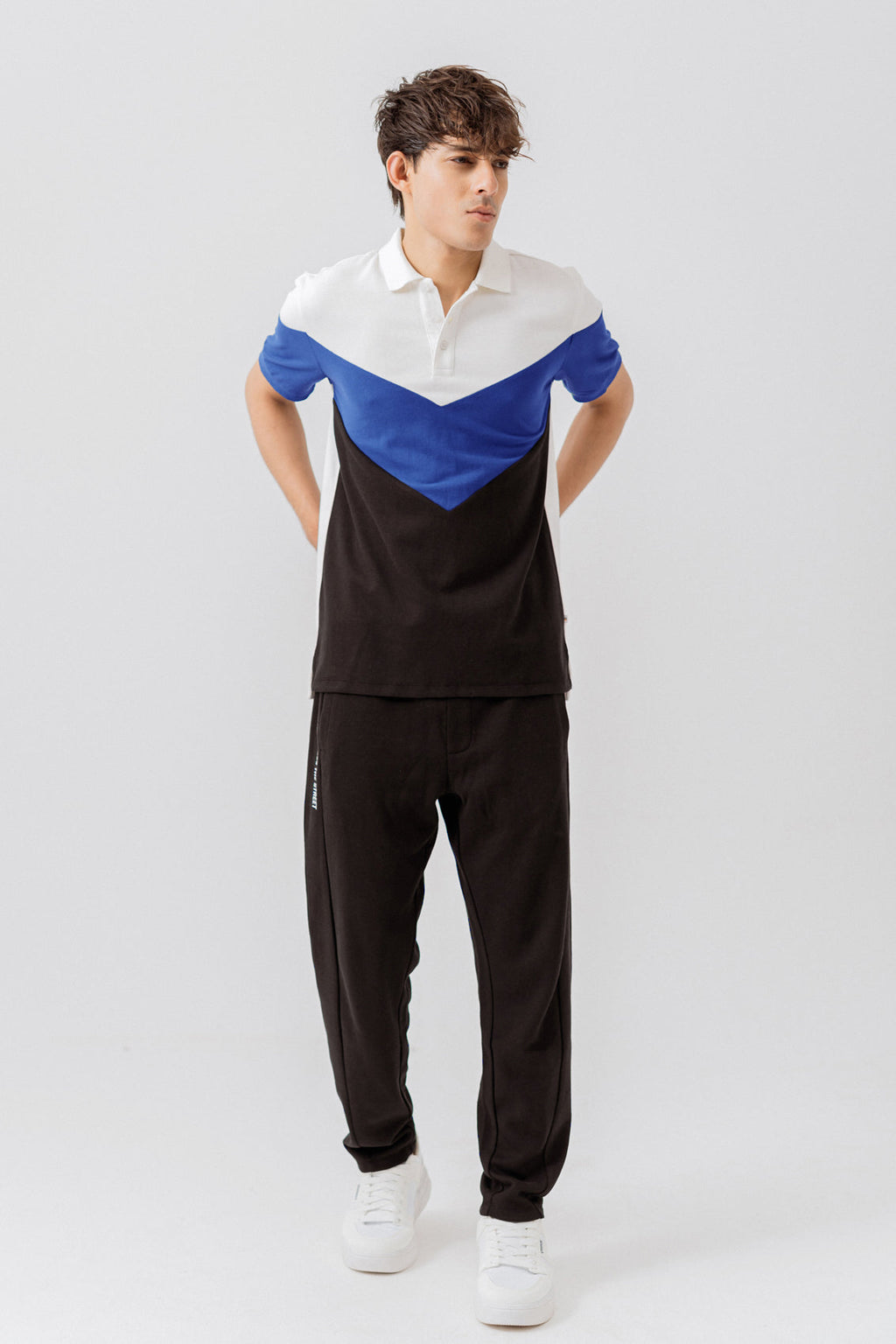 MEN PANELD POLO SHIRT
