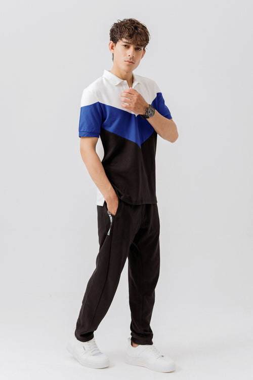 MEN PANELD POLO SHIRT