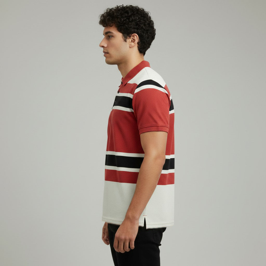 MEN'S STRIPER POLO SHIRT