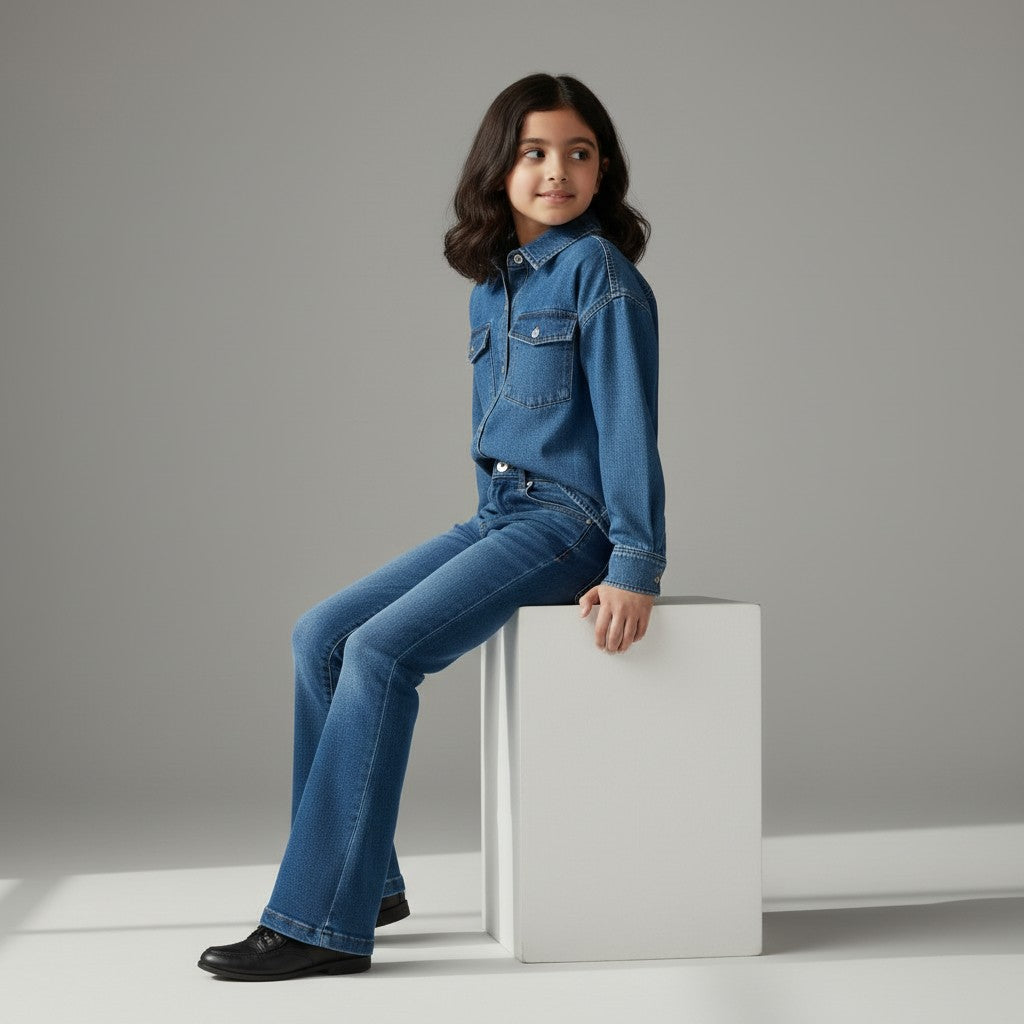 GIRL'S BOOTCUT DENIM BOTTOM