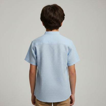 BOY'S BAN COLLAR SHIRT