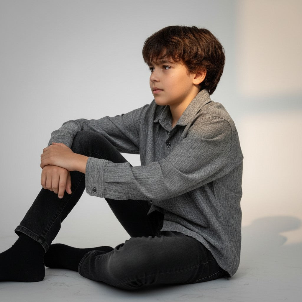 BOY'S CASUAL BUTTON DOWN SHIRT