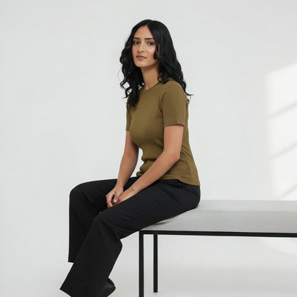 WOMEN'S KNITTED TEE