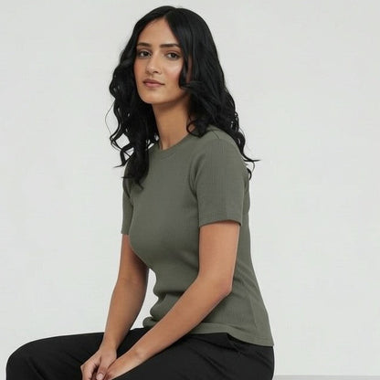 WOMEN'S KNITTED TEE