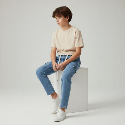 BOY'S DENIM CARGO BOTTOMS