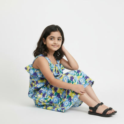 GIRL'S FLORAL SPAGHTTI TOP