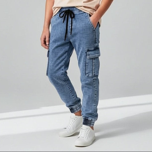 BOY'S DENIM CARGO BOTTOMS