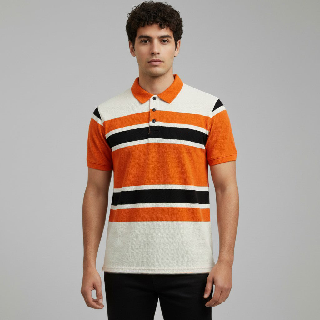 MEN'S STRIPER POLO SHIRT