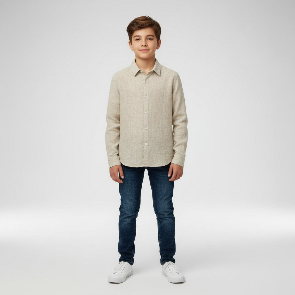 BOY'S CASUAL BUTTON DOWN SHIRT