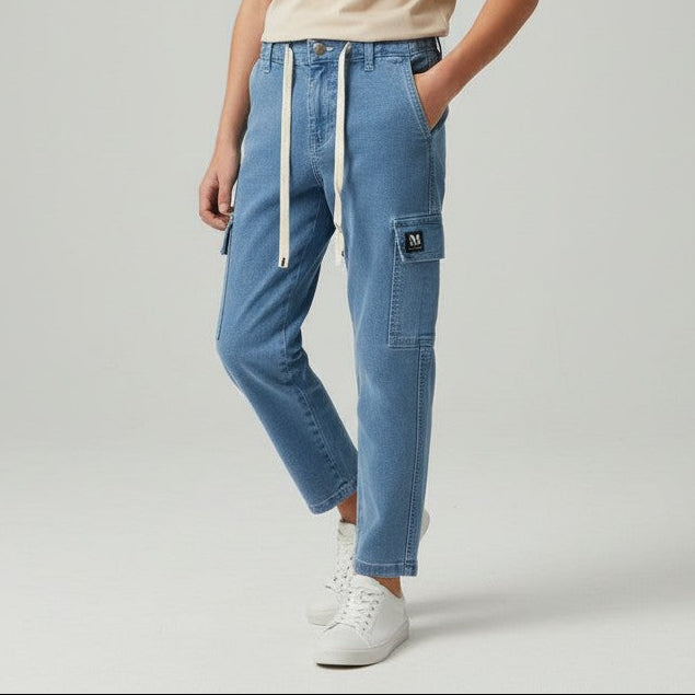 BOY'S DENIM CARGO BOTTOMS