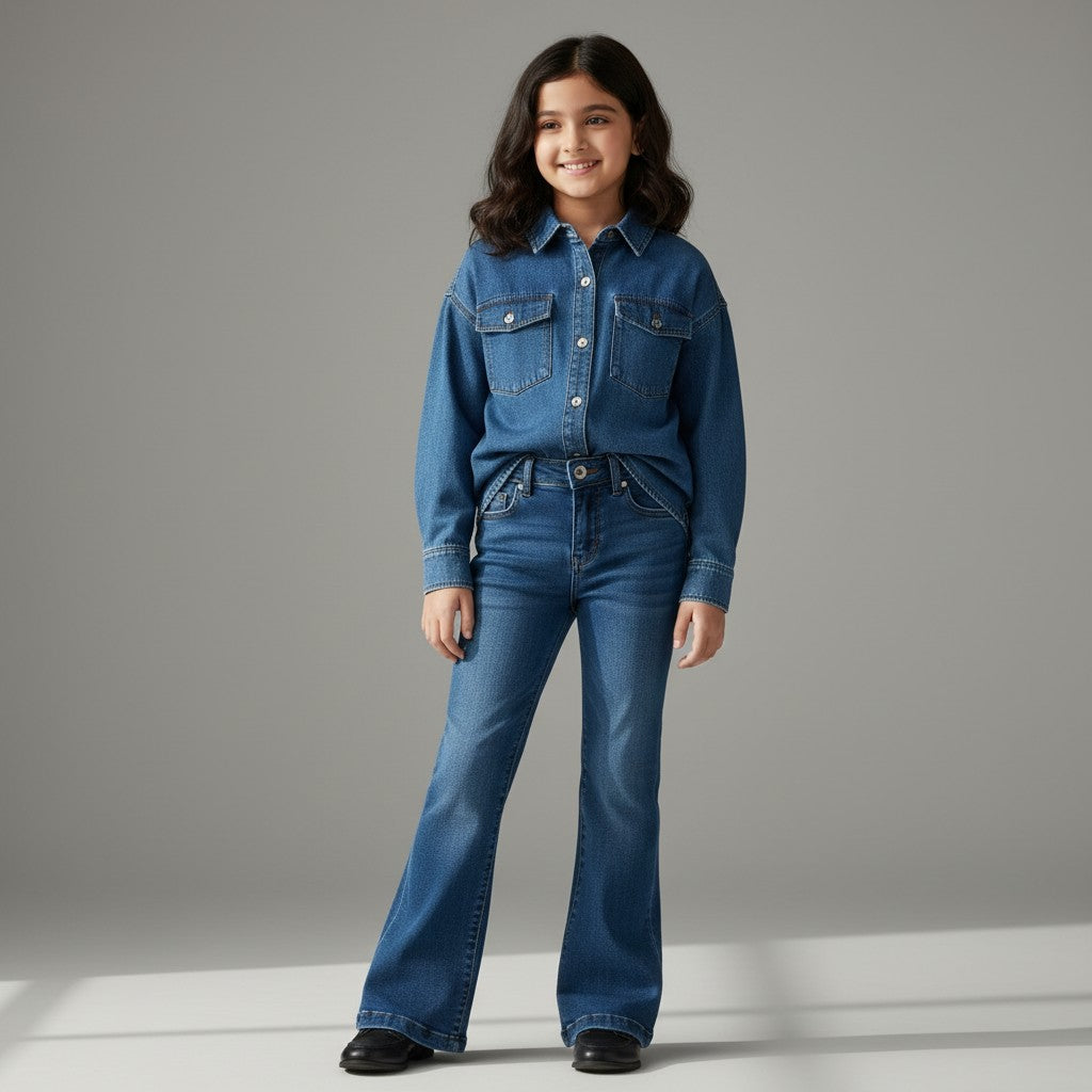 GIRL'S BOOTCUT DENIM BOTTOM