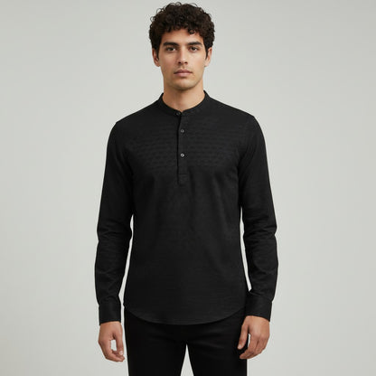 MEN'S BAN COLLAR SHIRT